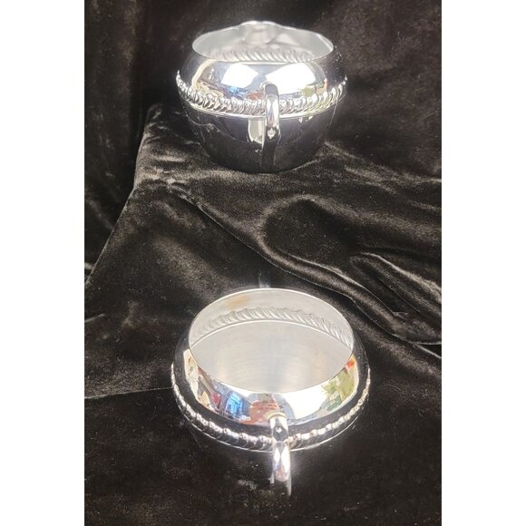 Vintage Irvinware Chrome Creamer and Sugar Bowl, set of 2 - Picture 2 of 15